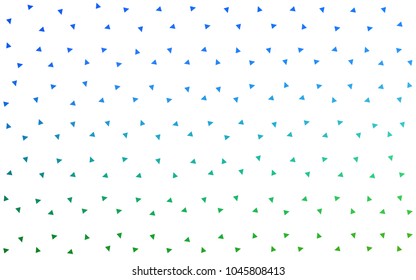 Light Blue, Green vector geometric simple minimalistic background, which consist of triangles on white background. Triangular pattern with gradient for your business design. 