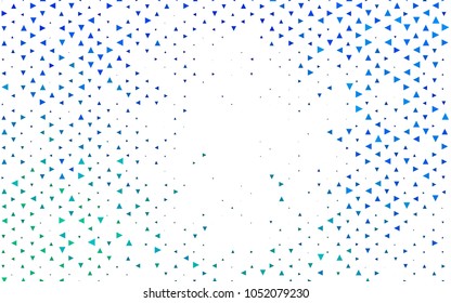 Light Blue, Green vector geometric simple minimalistic background, which consist of triangles on white background. Triangular pattern with gradient for your business design. 