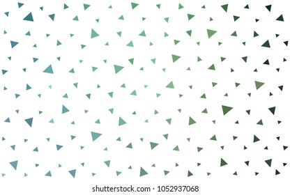 Light Blue, Green vector geometric simple minimalistic background, which consist of triangles on white background. Triangular pattern with gradient for your business design. 