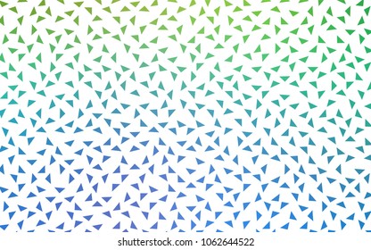Light Blue, Green vector geometric simple minimalistic background, which consist of triangles on white background. Triangular pattern with gradient for your business design. 