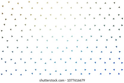 Light Blue, Green vector geometric simple minimalistic background, which consist of triangles on white background. Triangular pattern with gradient for your business design. 