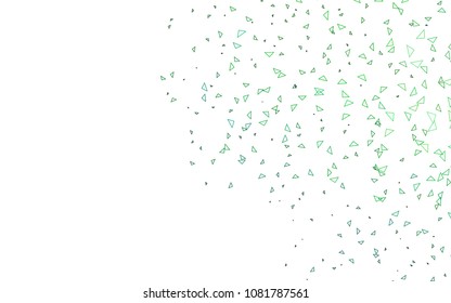 Light Blue, Green vector geometric simple minimalistic background, which consist of triangles on white background. Triangular pattern with gradient for your business design. 