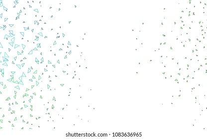 Light Blue, Green vector geometric simple minimalistic background, which consist of triangles on white background. Triangular pattern with gradient for your business design. 