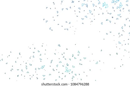 Light Blue, Green vector geometric simple minimalistic background, which consist of triangles on white background. Triangular pattern with gradient for your business design. 