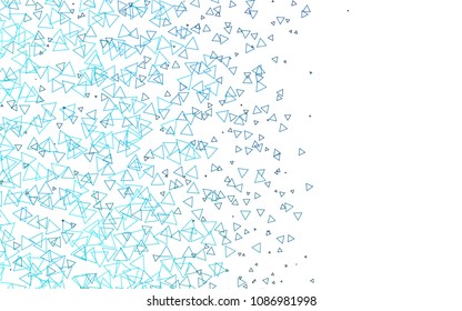 Light Blue, Green vector geometric simple minimalistic background, which consist of triangles on white background. Triangular pattern with gradient for your business design. 