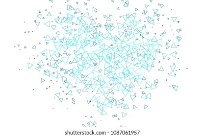 Light Blue, Green vector geometric simple minimalistic background, which consist of triangles on white background. Triangular pattern with gradient for your business design. 