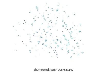 Light Blue, Green vector geometric simple minimalistic background, which consist of triangles on white background. Triangular pattern with gradient for your business design. 