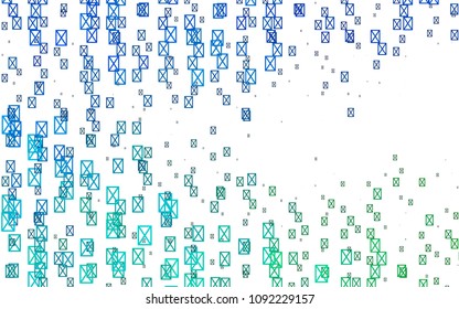 Light Blue, Green vector geometric simple minimalistic background, which consist of triangles on white background. Triangular pattern with gradient for your business design. 