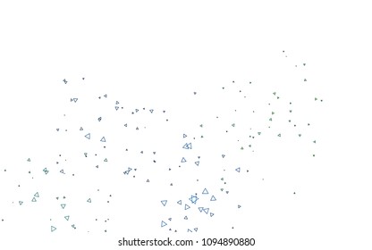Light Blue, Green vector geometric simple minimalistic background, which consist of triangles on white background. Triangular pattern with gradient for your business design. 