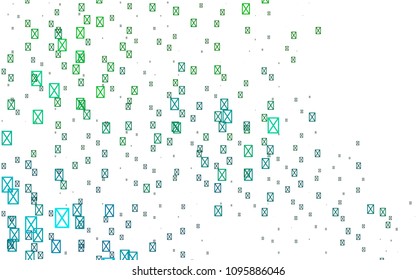 Light Blue, Green vector geometric simple minimalistic background, which consist of triangles on white background. Triangular pattern with gradient for your business design. 