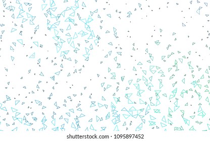 Light Blue, Green vector geometric simple minimalistic background, which consist of triangles on white background. Triangular pattern with gradient for your business design. 