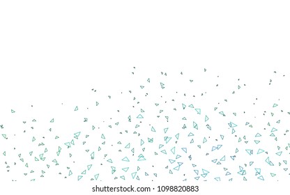 Light Blue, Green vector geometric simple minimalistic background, which consist of triangles on white background. Triangular pattern with gradient for your business design. 