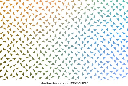 Light Blue, Green vector geometric simple minimalistic background, which consist of triangles on white background. Triangular pattern with gradient for your business design. 
