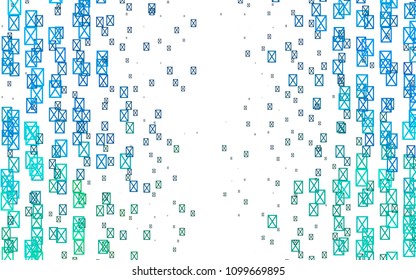 Light Blue, Green vector geometric simple minimalistic background, which consist of triangles on white background. Triangular pattern with gradient for your business design. 