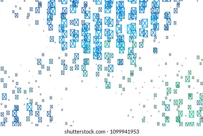 Light Blue, Green vector geometric simple minimalistic background, which consist of triangles on white background. Triangular pattern with gradient for your business design. 