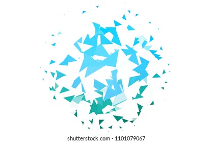 Light Blue, Green vector geometric simple minimalistic background, which consist of triangles on white background. Triangular pattern with gradient for your business design. 