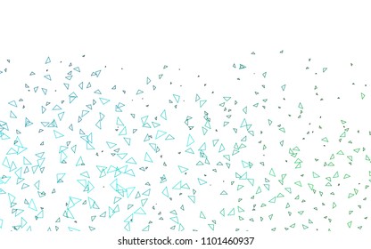 Light Blue, Green vector geometric simple minimalistic background, which consist of triangles on white background. Triangular pattern with gradient for your business design. 