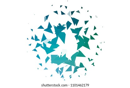 Light Blue, Green vector geometric simple minimalistic background, which consist of triangles on white background. Triangular pattern with gradient for your business design. 