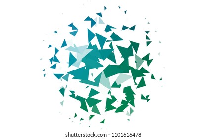 Light Blue, Green vector geometric simple minimalistic background, which consist of triangles on white background. Triangular pattern with gradient for your business design. 