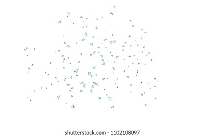 Light Blue, Green vector geometric simple minimalistic background, which consist of triangles on white background. Triangular pattern with gradient for your business design. 