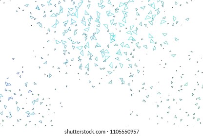 Light Blue, Green vector geometric simple minimalistic background, which consist of triangles on white background. Triangular pattern with gradient for your business design. 