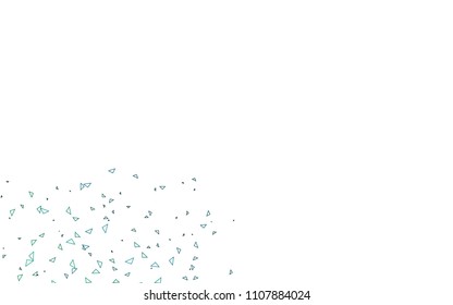 Light Blue, Green vector geometric simple minimalistic background, which consist of triangles on white background. Triangular pattern with gradient for your business design. 