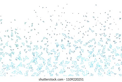 Light Blue, Green vector geometric simple minimalistic background, which consist of triangles on white background. Triangular pattern with gradient for your business design. 