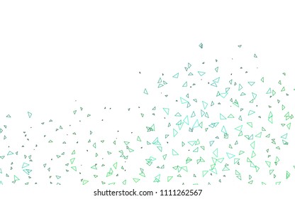 Light Blue, Green vector geometric simple minimalistic background, which consist of triangles on white background. Triangular pattern with gradient for your business design. 