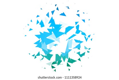 Light Blue, Green vector geometric simple minimalistic background, which consist of triangles on white background. Triangular pattern with gradient for your business design. 