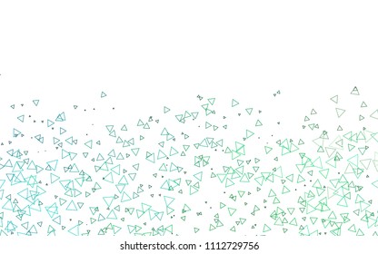 Light Blue, Green vector geometric simple minimalistic background, which consist of triangles on white background. Triangular pattern with gradient for your business design. 
