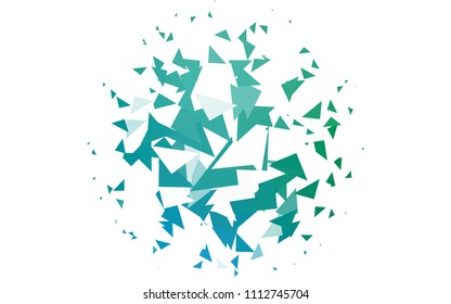 Light Blue, Green vector geometric simple minimalistic background, which consist of triangles on white background. Triangular pattern with gradient for your business design. 