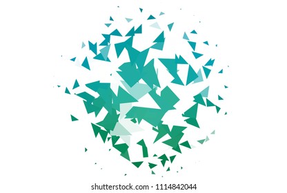 Light Blue, Green vector geometric simple minimalistic background, which consist of triangles on white background. Triangular pattern with gradient for your business design. 