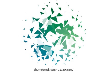 Light Blue, Green vector geometric simple minimalistic background, which consist of triangles on white background. Triangular pattern with gradient for your business design. 