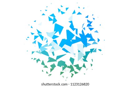 Light Blue, Green vector geometric simple minimalistic background, which consist of triangles on white background. Triangular pattern with gradient for your business design. 