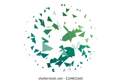 Light Blue, Green vector geometric simple minimalistic background, which consist of triangles on white background. Triangular pattern with gradient for your business design. 