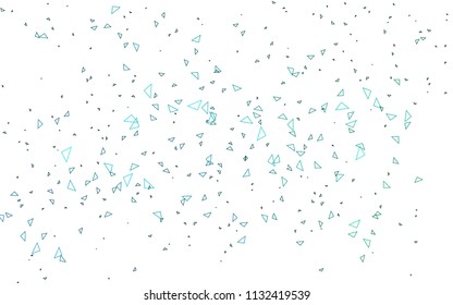 Light Blue, Green vector geometric simple minimalistic background, which consist of triangles on white background. Triangular pattern with gradient for your business design. 