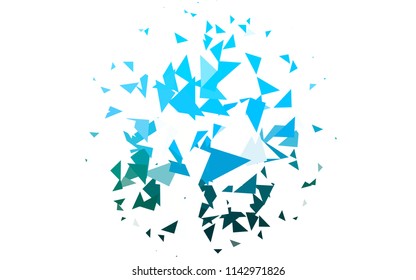 Light Blue, Green vector geometric simple minimalistic background, which consist of triangles on white background. Triangular pattern with gradient for your business design. 