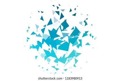 Light Blue, Green vector geometric simple minimalistic background, which consist of triangles on white background. Triangular pattern with gradient for your business design. 