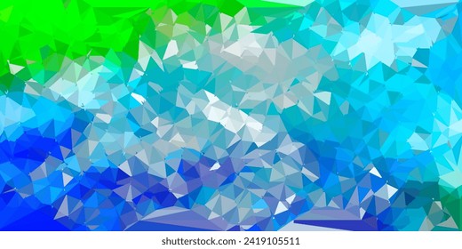 Light blue, green vector geometric polygonal design. Abstract illustration with elegant gradient triangles. Background for web designers.