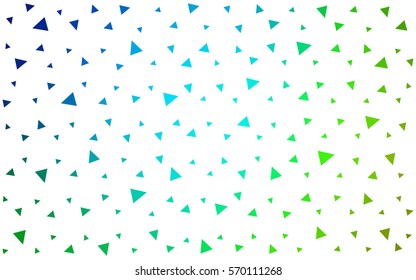 Light Blue Green vector geometric simple minimalistic background, which consist of triangles on white background. Triangular pattern with gradient for your business design. 