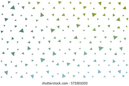 Light Blue, Green vector geometric simple minimalistic background, which consist of triangles on white background. Triangular pattern with gradient for your business design. 