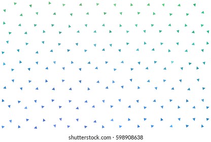 Light Blue, Green vector geometric simple minimalistic background, which consist of triangles on white background. Triangular pattern with gradient for your business design. 