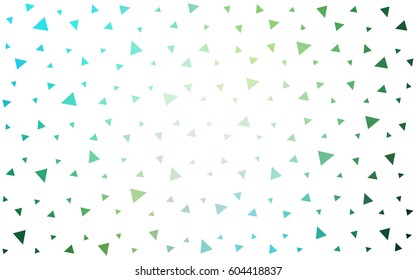Light Blue, Green vector geometric simple minimalistic background, which consist of triangles on white background. Triangular pattern with gradient for your business design. 