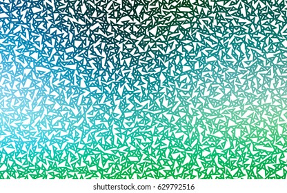 Light Blue, Green vector geometric simple minimalistic background, which consist of triangles on white background. Triangular pattern with gradient for your business design. 