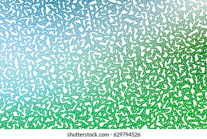 Light Blue, Green vector geometric simple minimalistic background, which consist of triangles on white background. Triangular pattern with gradient for your business design. 