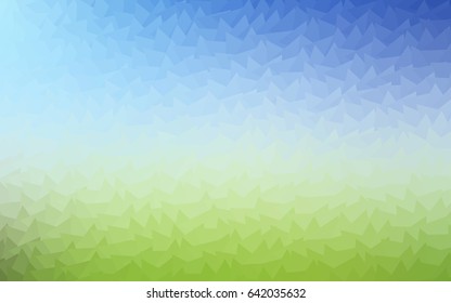 Light Blue, Green vector geometric simple minimalistic background, which consist of triangles on white background. Triangular pattern with gradient for your business design. 