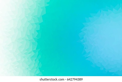 Light Blue, Green vector geometric simple minimalistic background, which consist of triangles on white background. Triangular pattern with gradient for your business design. 