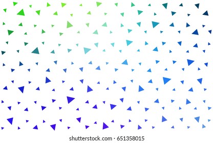 Light Blue, Green vector geometric simple minimalistic background, which consist of triangles on white background. Triangular pattern with gradient for your business design. 