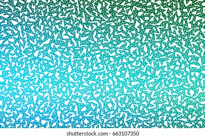 Light Blue, Green vector geometric simple minimalistic background, which consist of triangles on white background. Triangular pattern with gradient for your business design. 