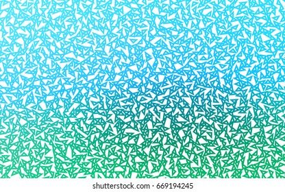 Light Blue, Green vector geometric simple minimalistic background, which consist of triangles on white background. Triangular pattern with gradient for your business design. 